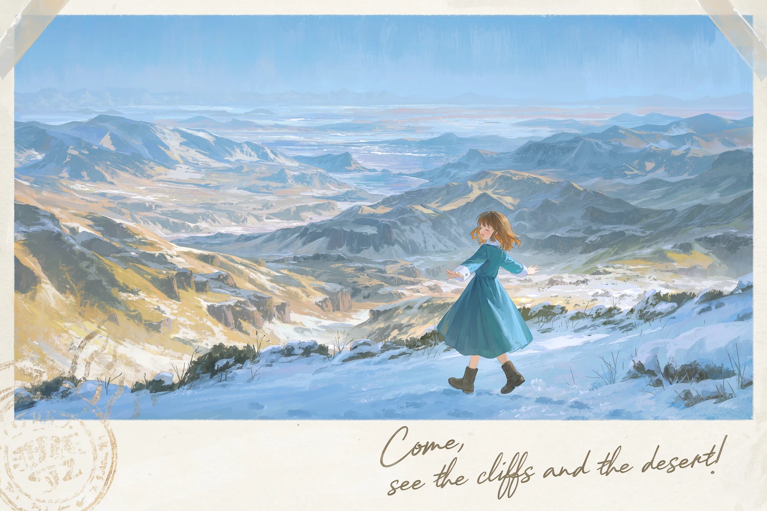 Snowfield explorer postcard