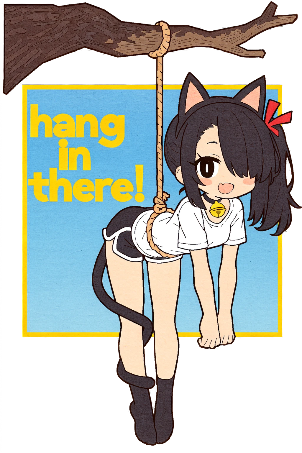Transparent tree-hanging girl