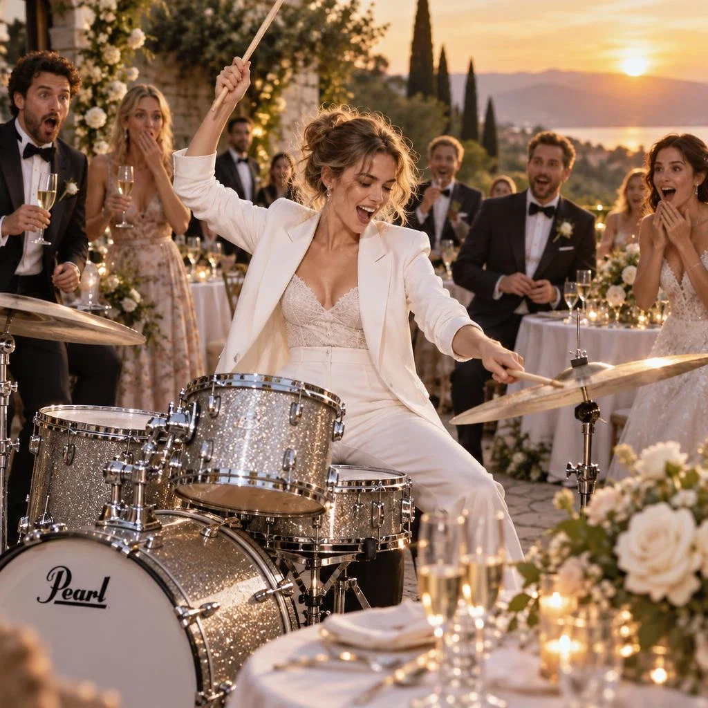 WaveSpeed Sunburst · Cinematic celebration · wedding drum solo