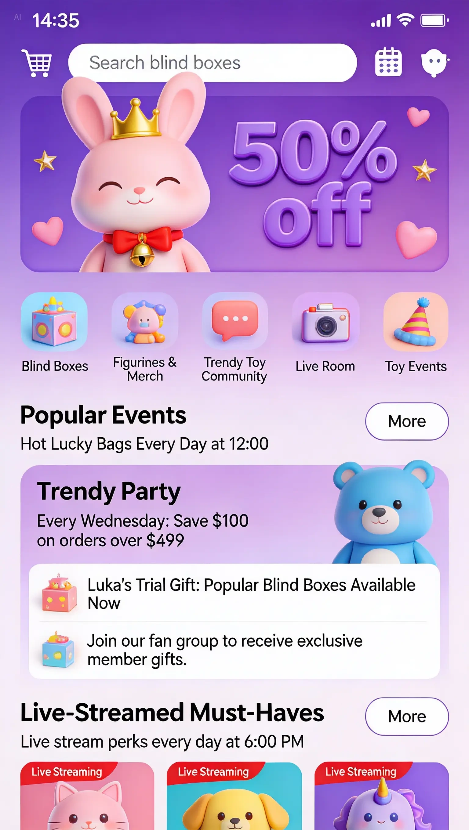 Blind-box app interface — Seedream official text-to-image example