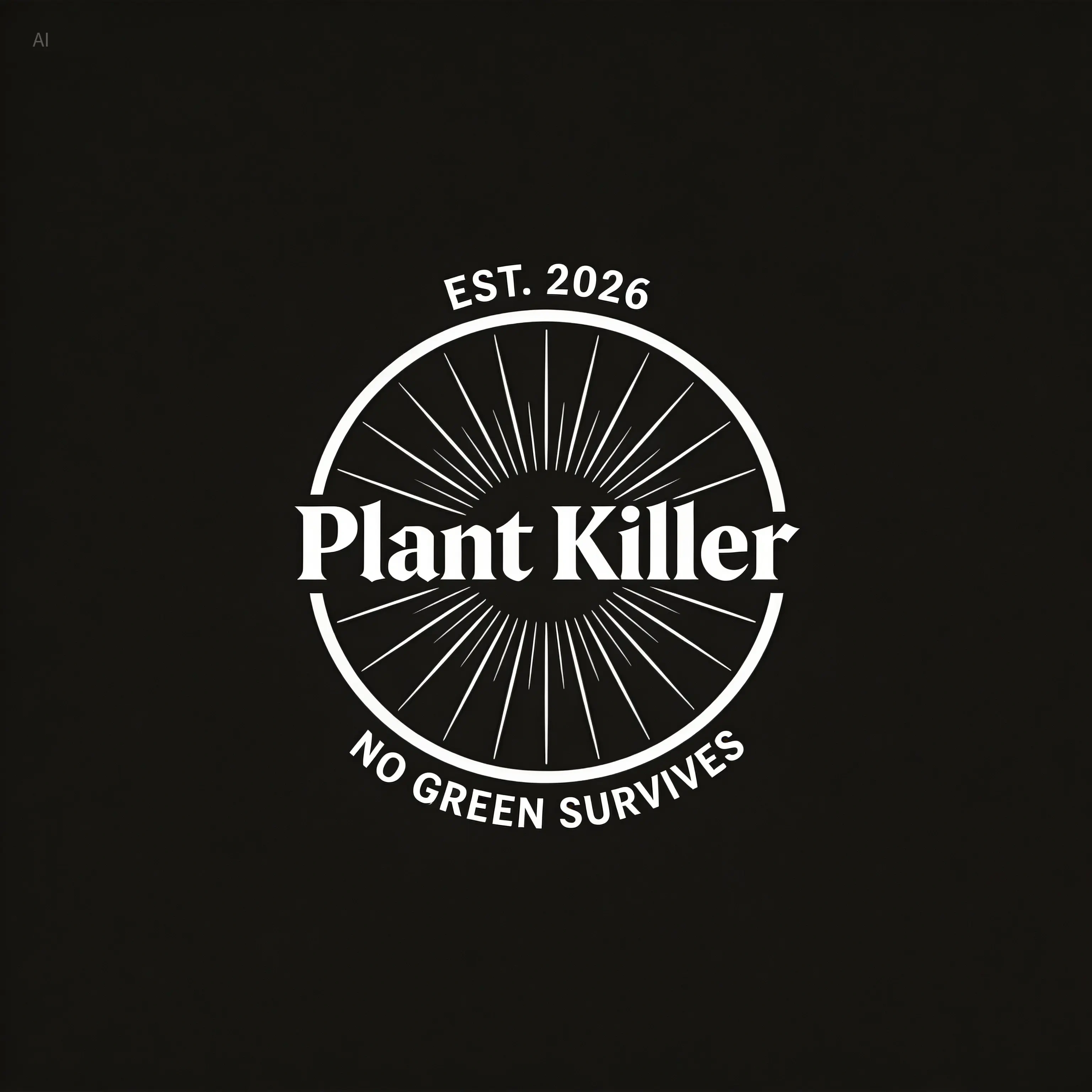Plant Killer logo — Seedream official text-to-image example